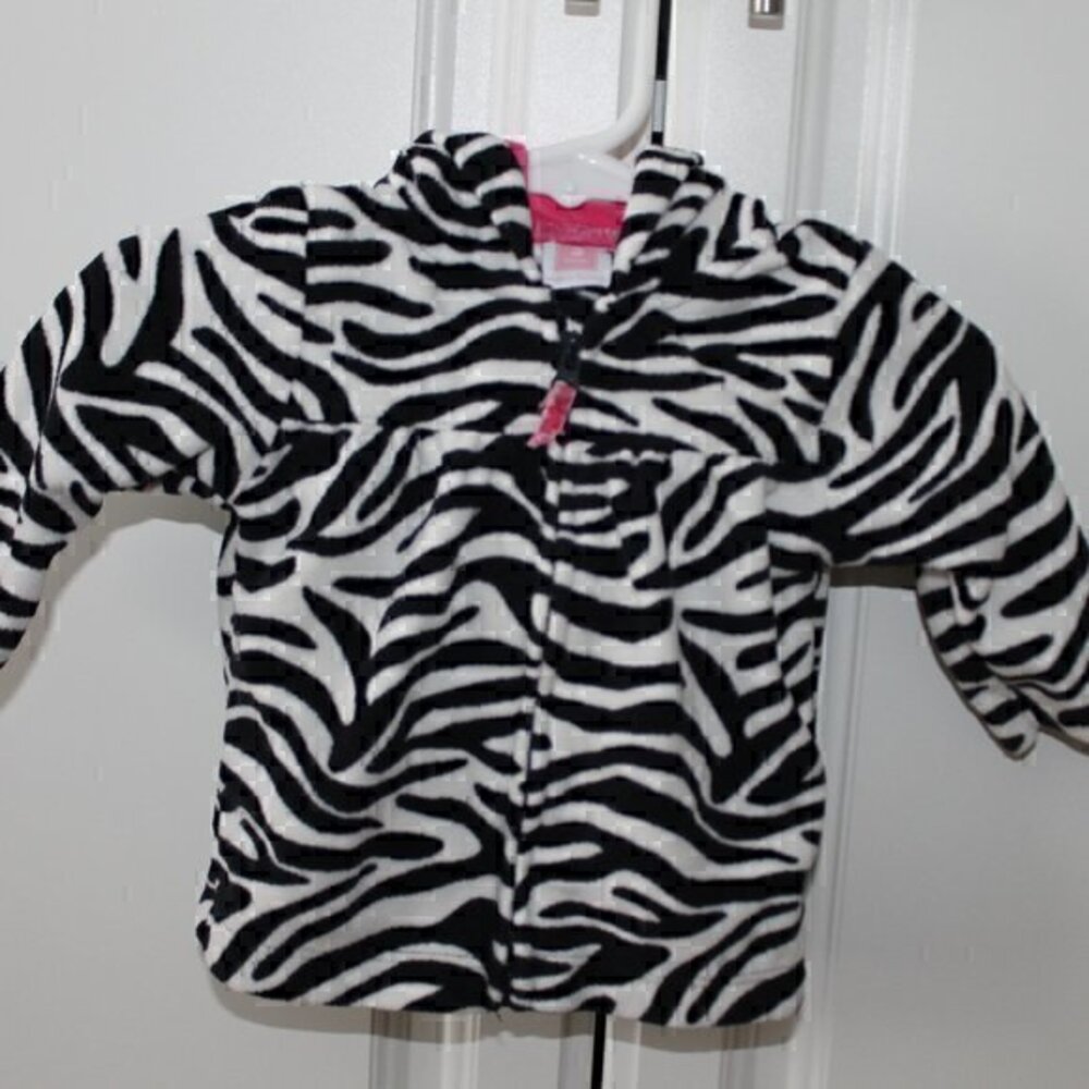 Carter's 3 month Zebra  fleece zip up jacket